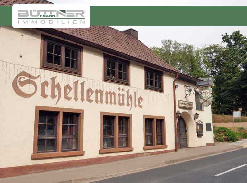 Ansicht einer Mühle.