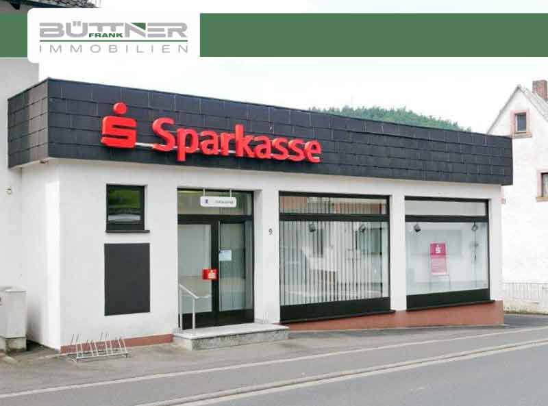 Ansicht einer Bankfiliale.